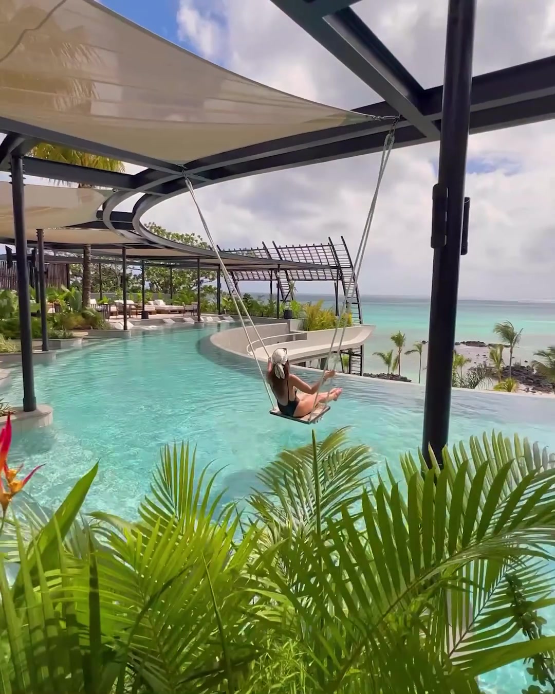 Luxury Pool Swing at LUX* Grand Baie Resort