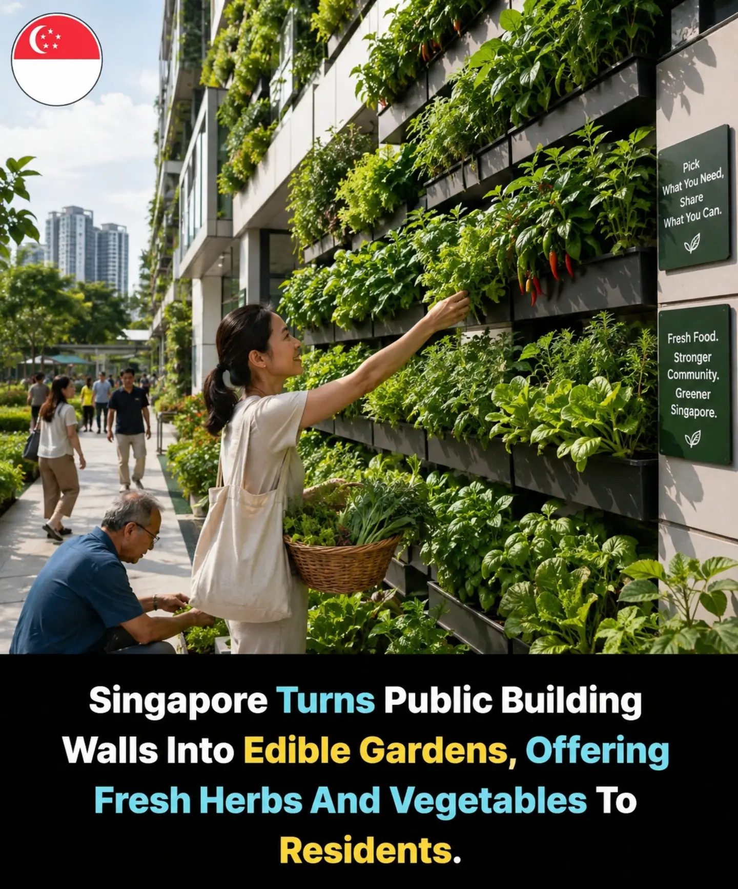 Singapore’s Vertical Gardens: Fresh Produce from Building Walls