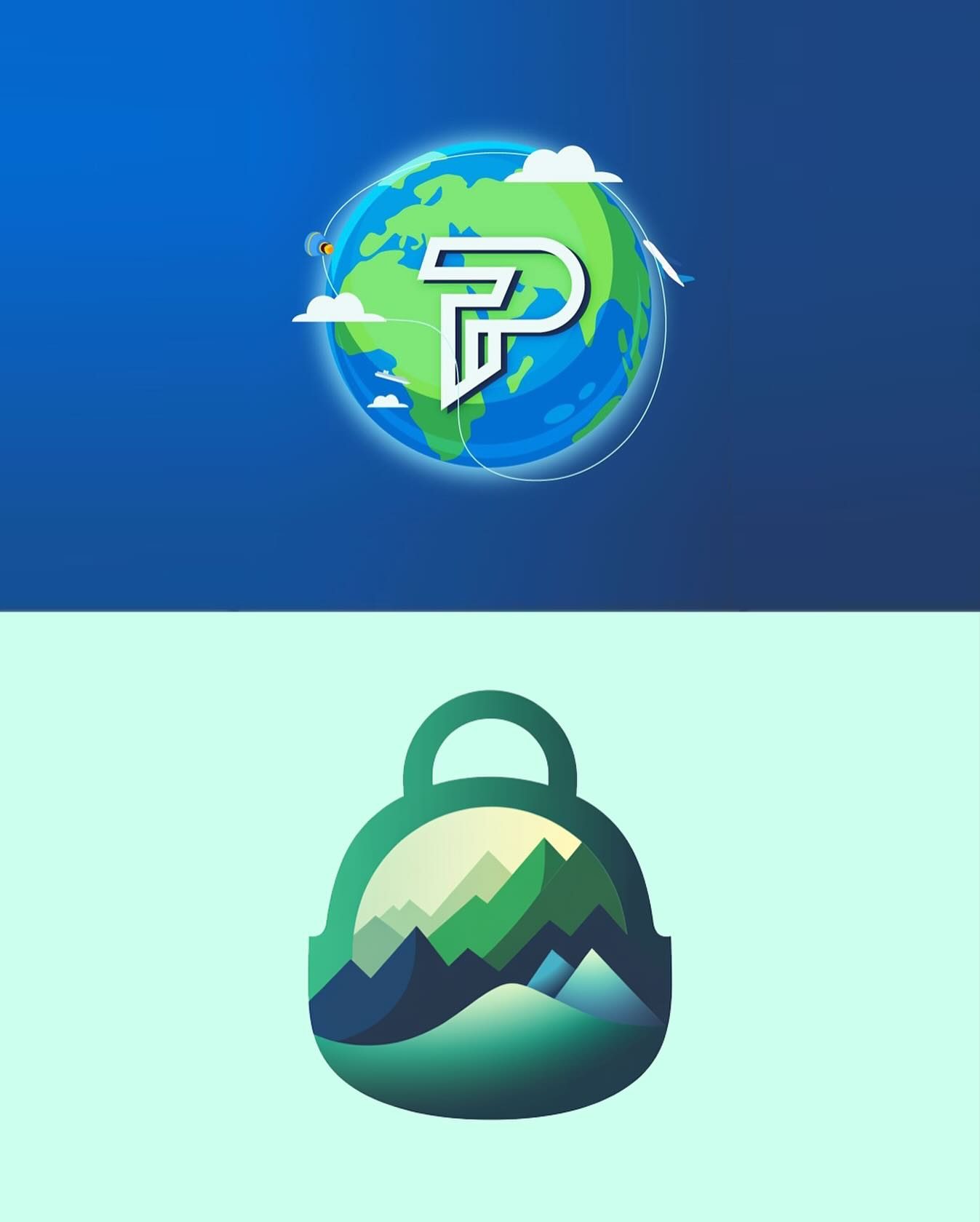 Exploring Geographic and Fitness Themes in Modern Graphic Design