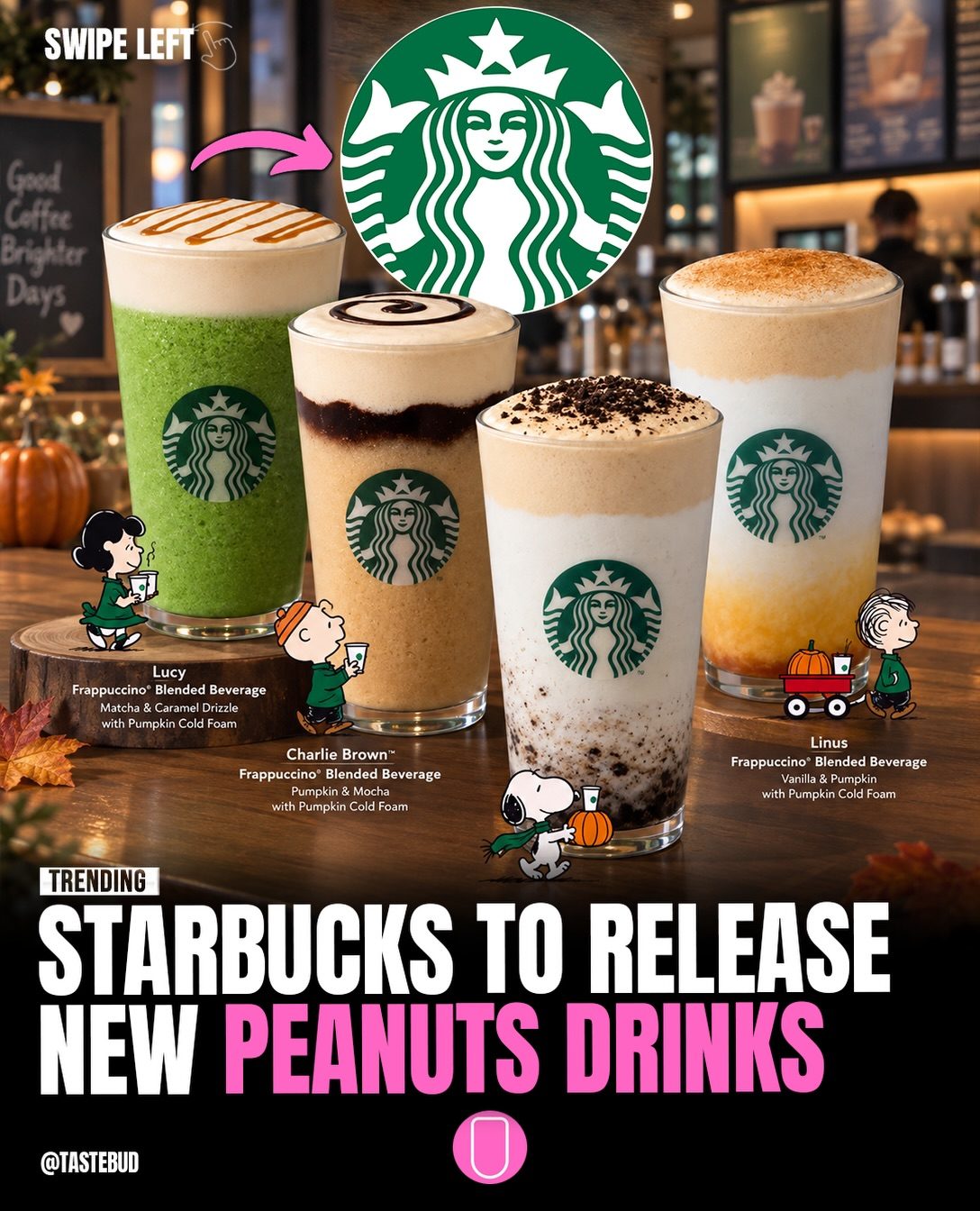 Starbucks Peanuts Frappuccino Collaboration