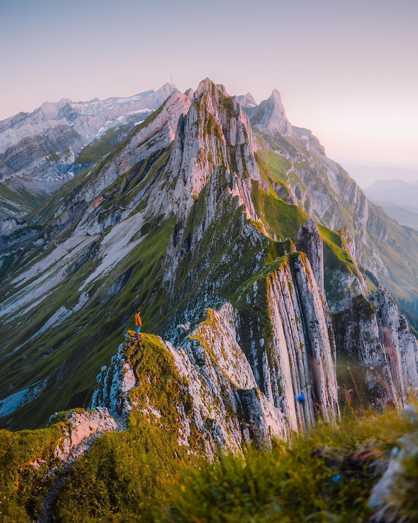 Swiss Alps Sunrise: Long Explorer's Mountain Journey