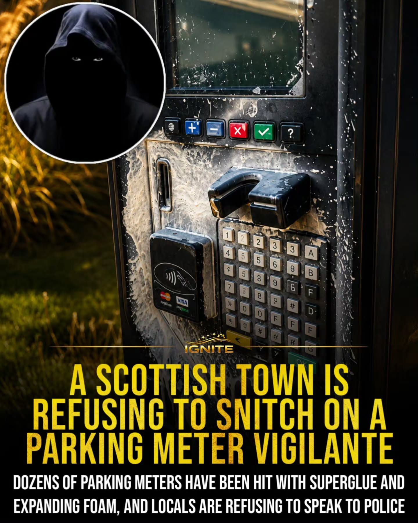 Mysterious Vandalism: Scotland Town's Parking Meter Saga