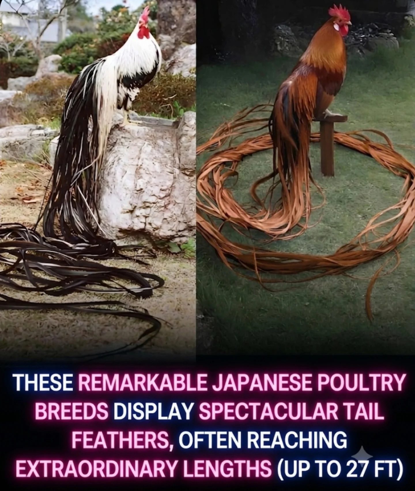 The Extraordinary Tails of Japanese Onagadori Chickens