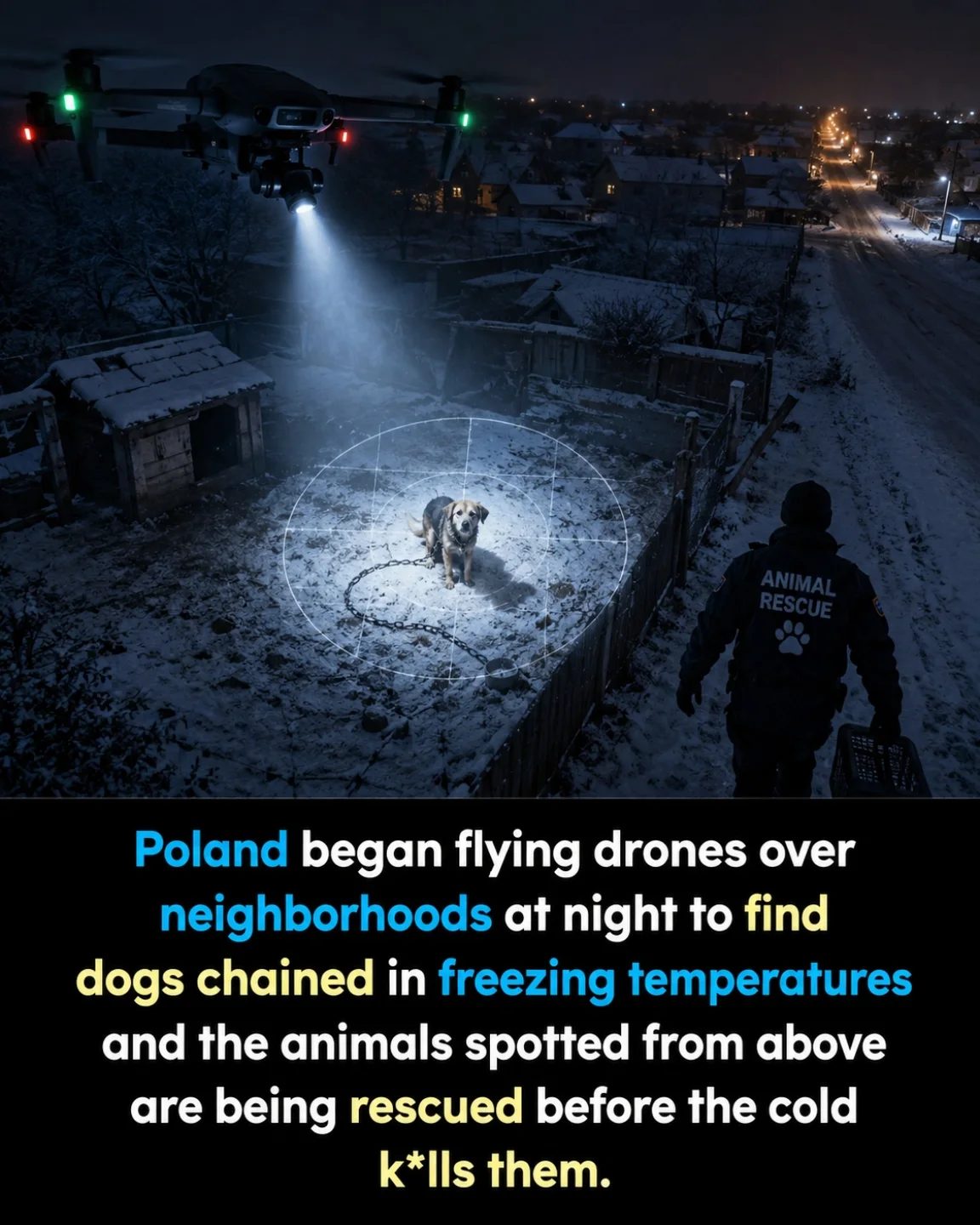 Drones Save Chained Dogs in Poland's Winter Rescue