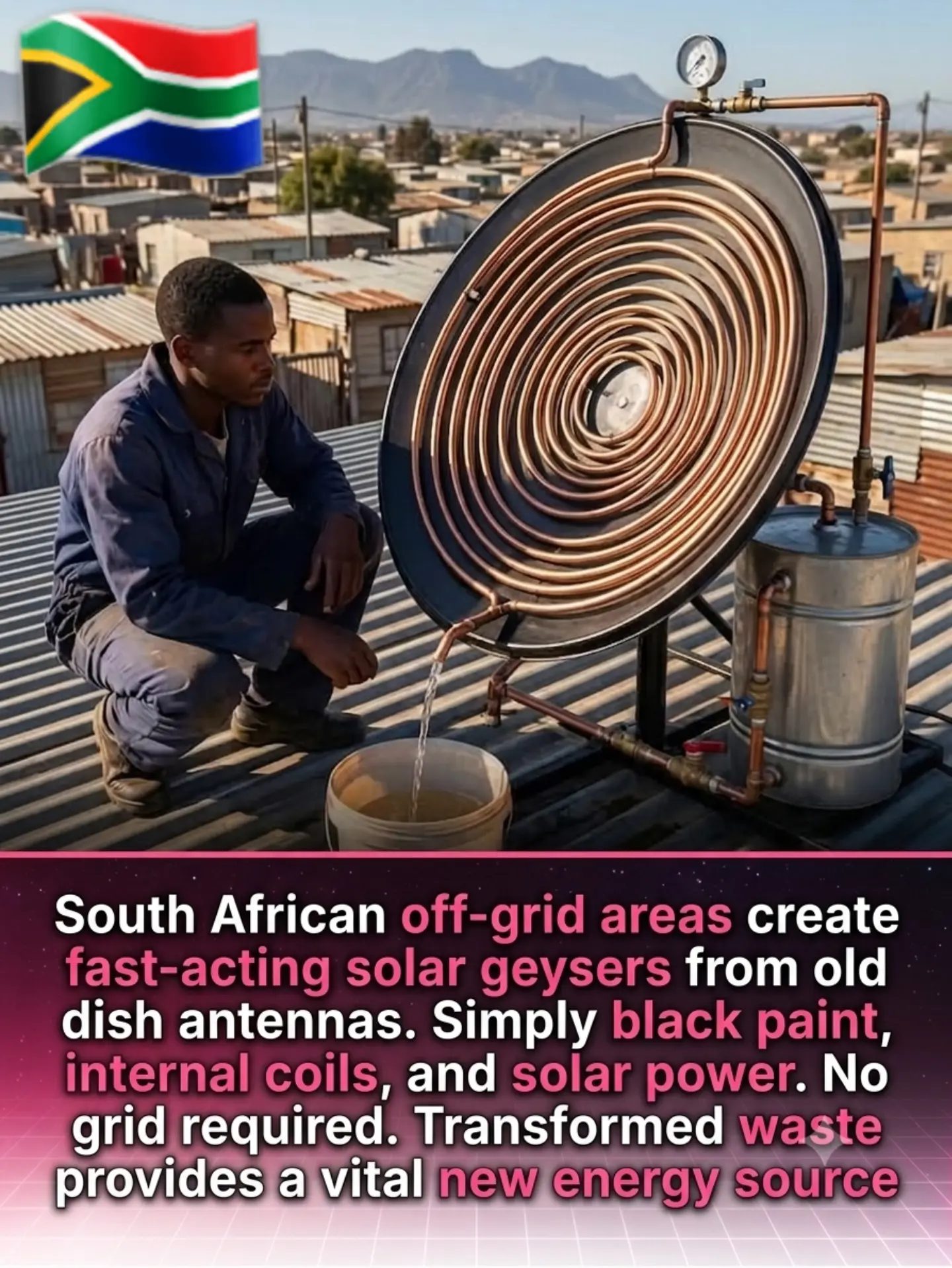 How Repurposed Satellite Dishes Bring Solar Power to South Africa’s Off-Grid Areas