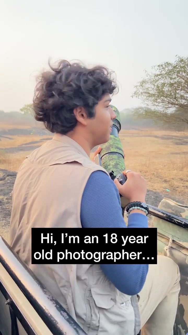 Young Wildlife Photographer Uses Telescope for Lion Shots