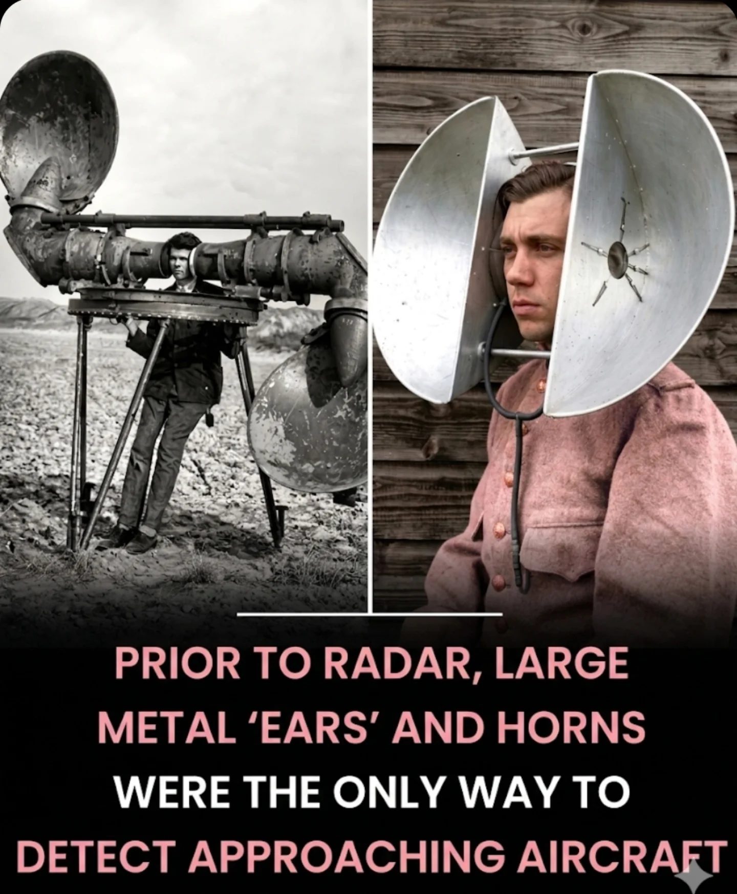 Acoustic Mirrors: Early Aircraft Detection Before Radar