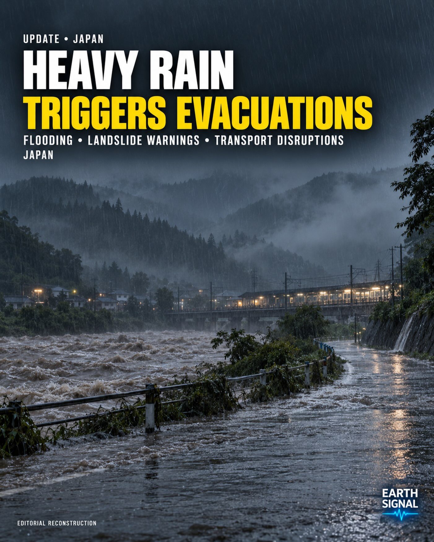 Japan Heavy Rain Causes Evacuations and Flooding