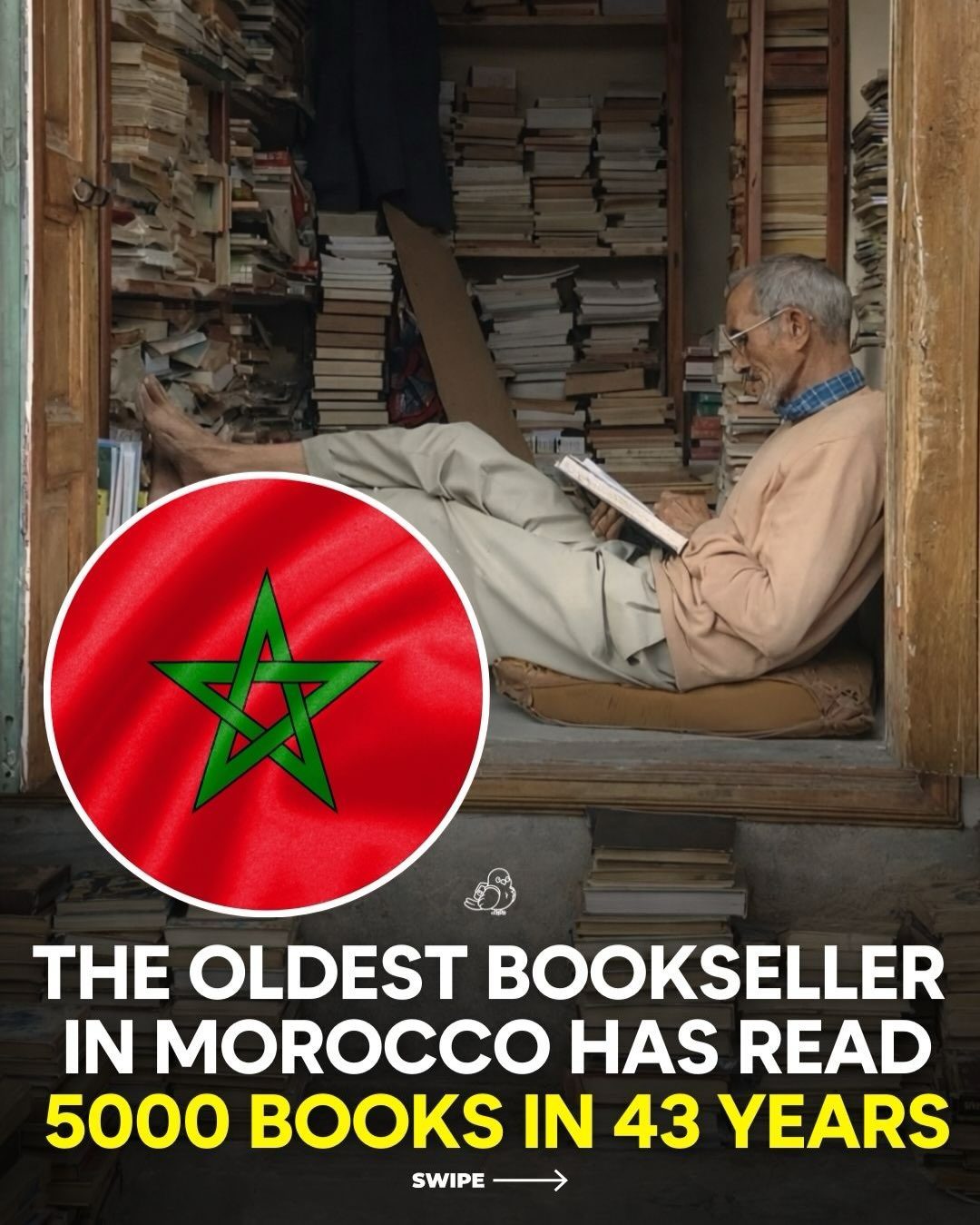 Meet Morocco's Literary Icon: Aziz's 5,000 Book Journey