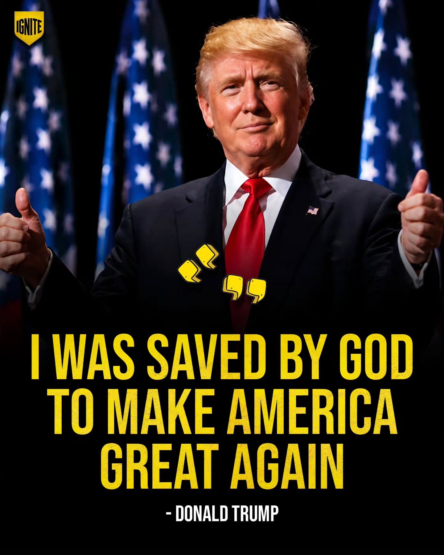 Donald Trump's Message: "Saved by God to Make America Great