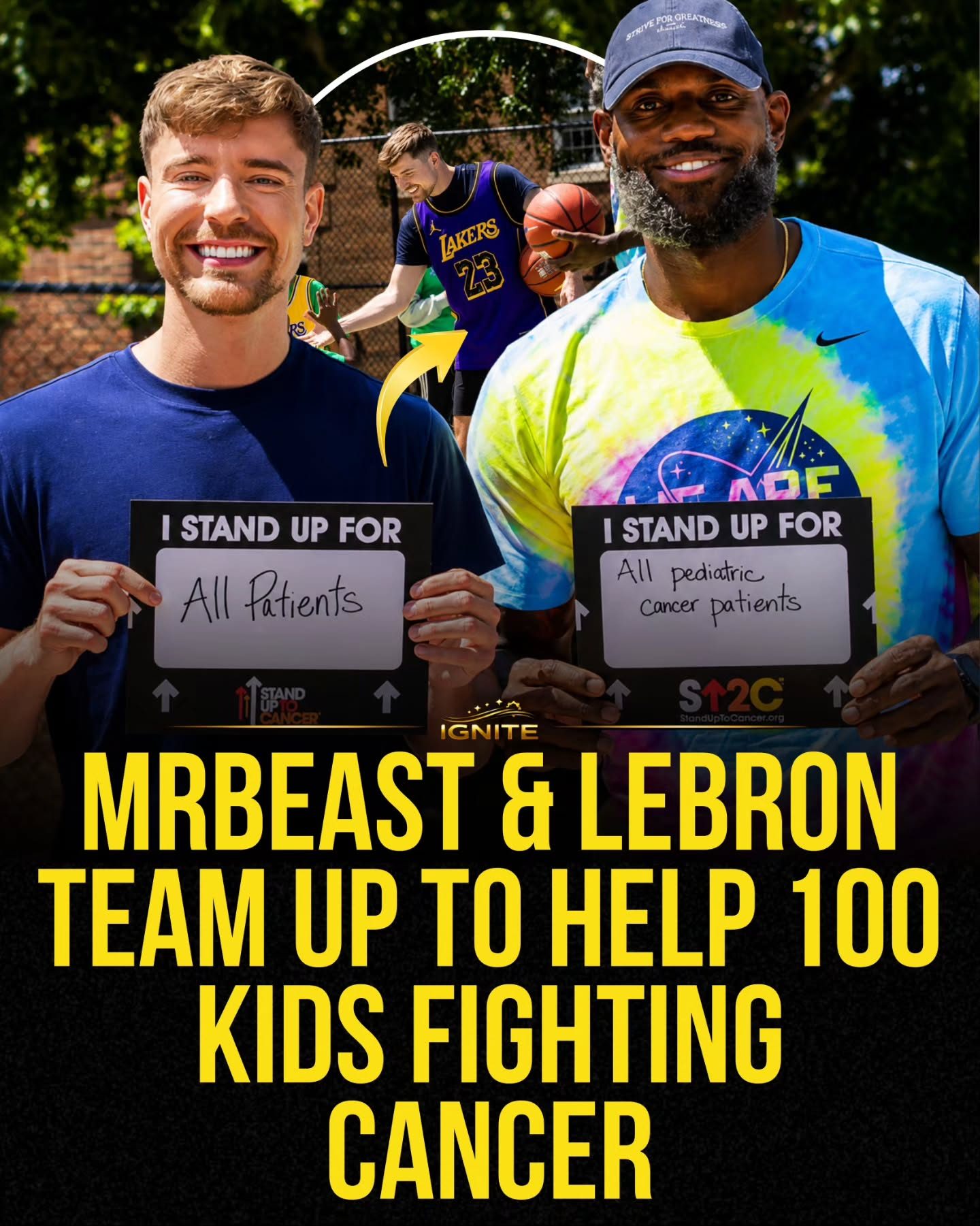 MrBeast and LeBron James Join Forces for 100 Kids Fighting Cancer