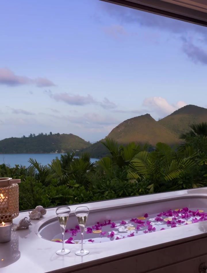 Bathtub Bliss: Tropical Oasis Relaxation