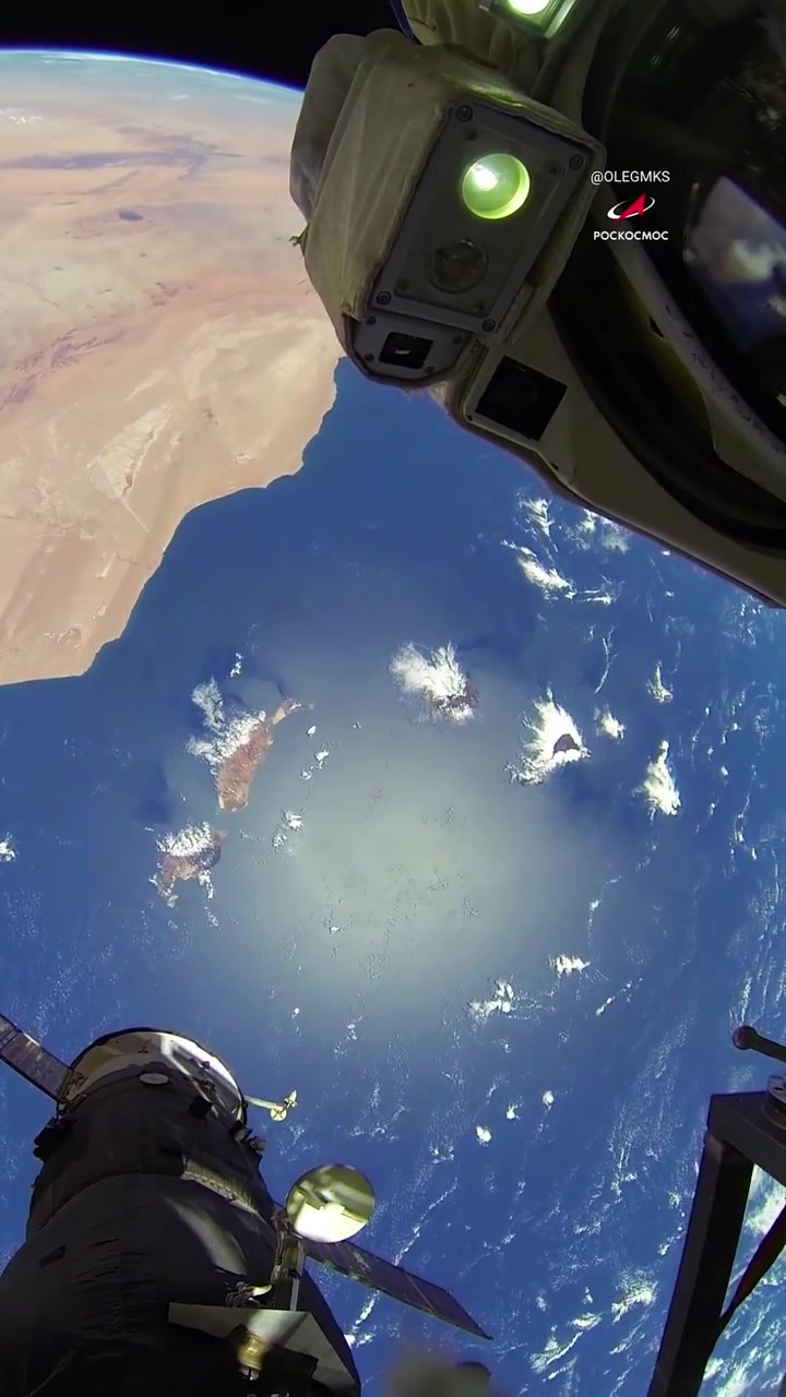 First-Person Spacewalk View of Earth from Orbit