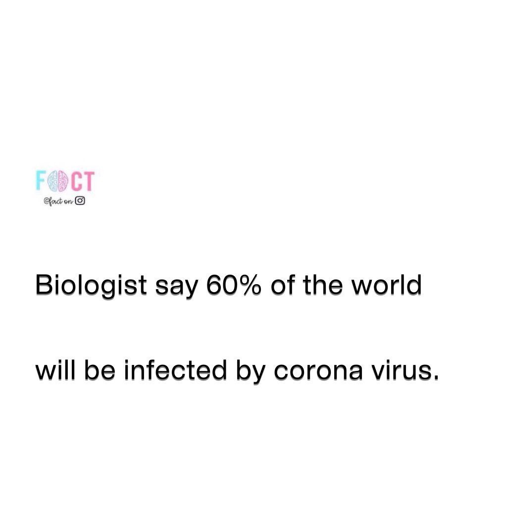 Coronavirus: Biologists Predict 60% Global Infection Rate