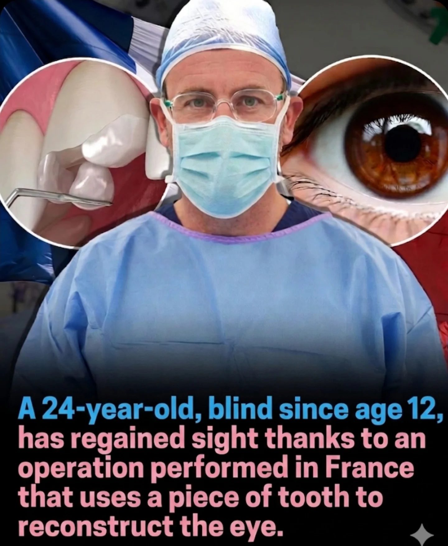 Incredible: 24-Year-Old Regains Sight
With Tooth-Derived Graft