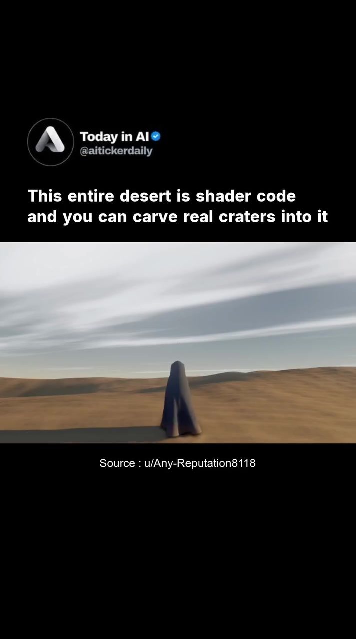 Explore AI-Created Desert Landscapes with Interactive Shader Code