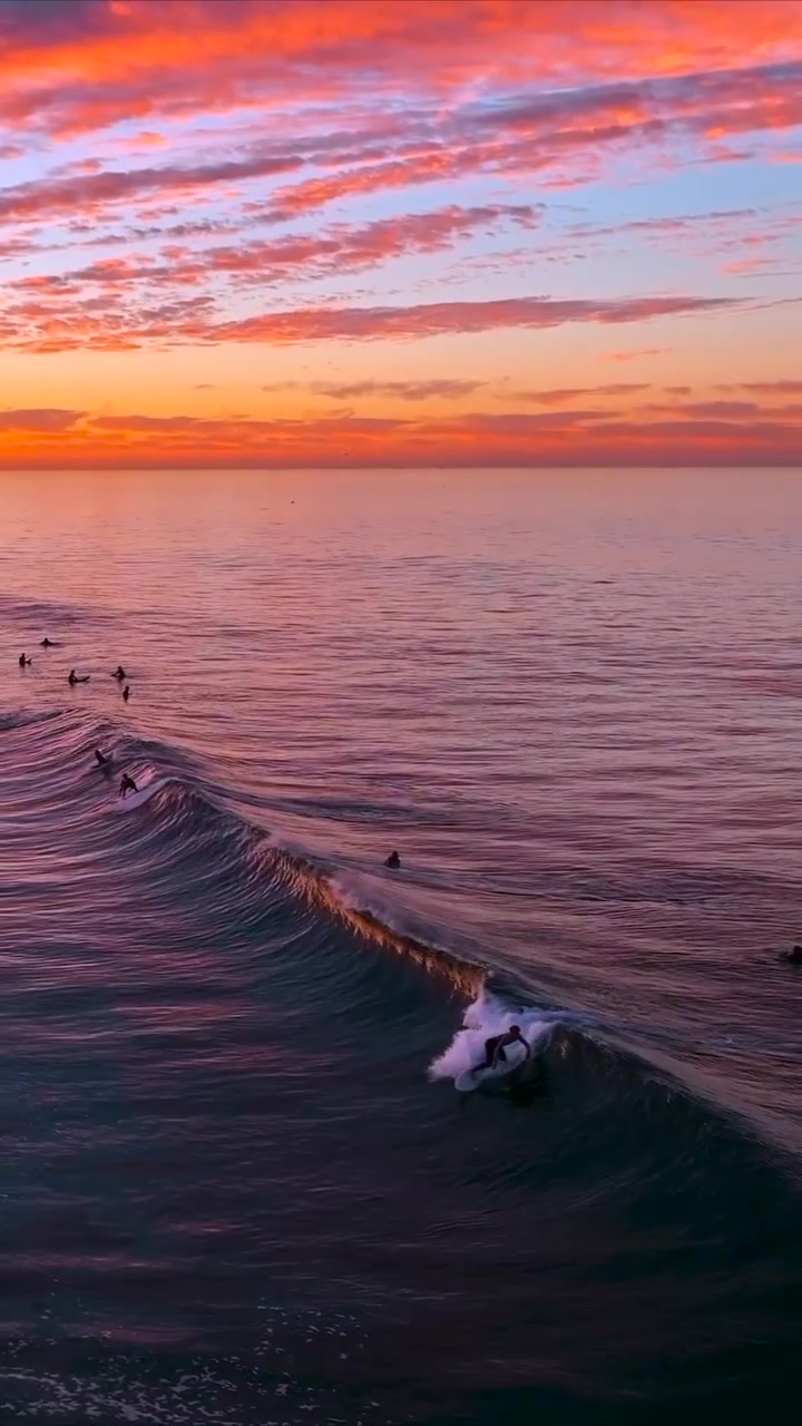 Eric Rubens Surfing Sunset at Huntington Beach