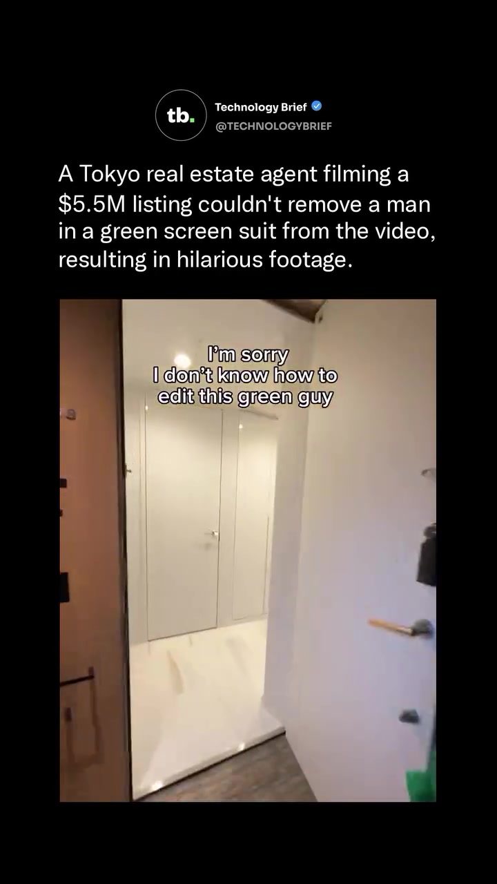 Tokyo Real Estate Agent's Green Screen Fail