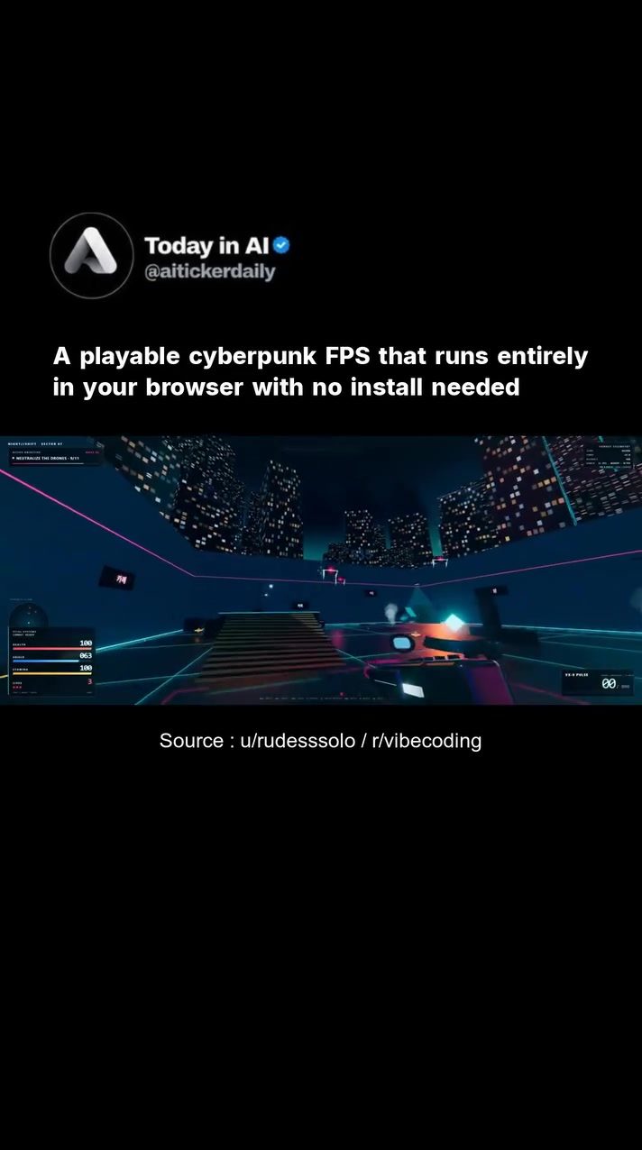Playable Cyberpunk FPS Runs Directly in Browser