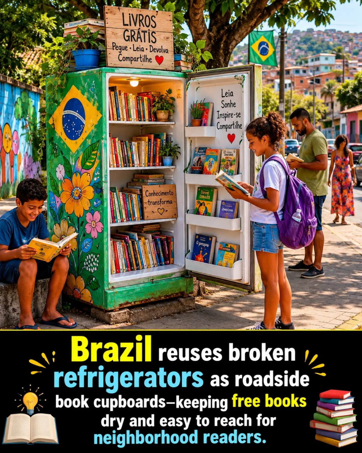 Brazil's Unique Roadside Book Cupboards Boost Literacy