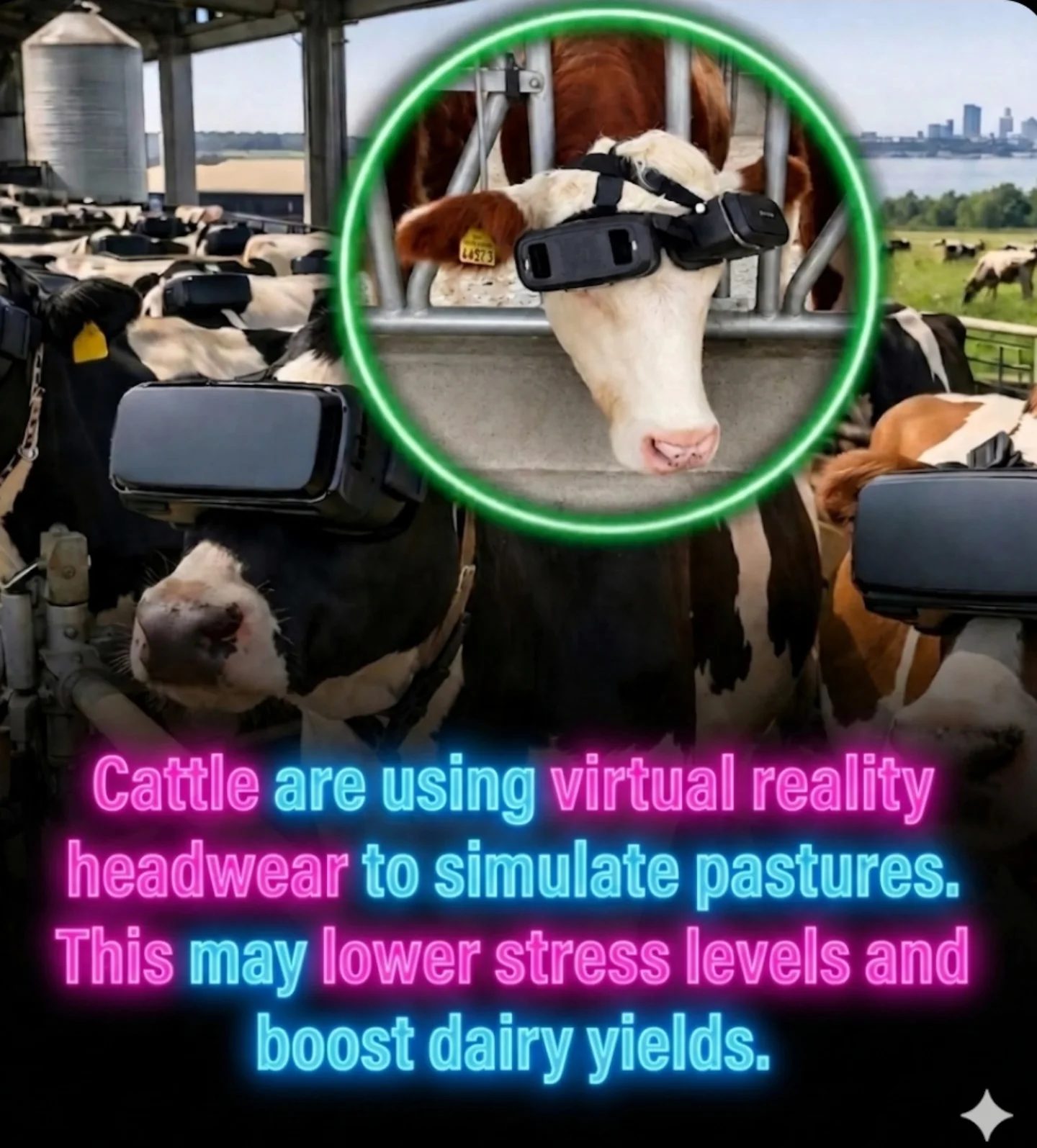 Virtual Reality Headsets Boost Cow Milk Production