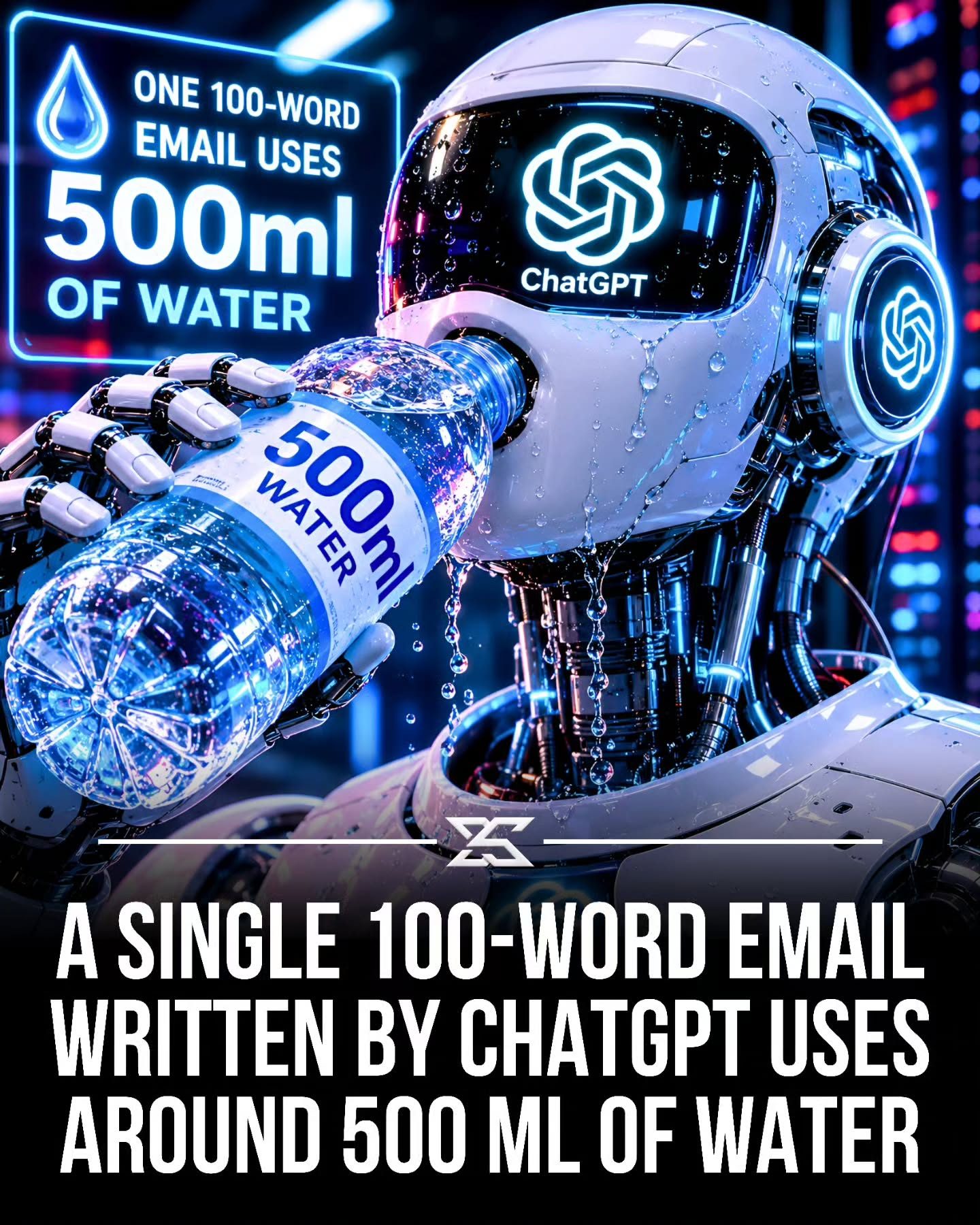 AI's Thirst: How ChatGPT's 100-Word Emails Use 500ml