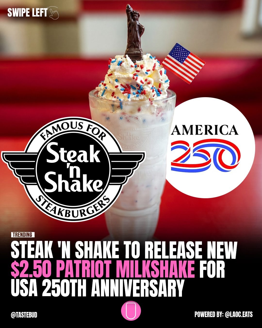 Steak 'n Shake's Limited Edition Patriot Milkshake For USA 250th