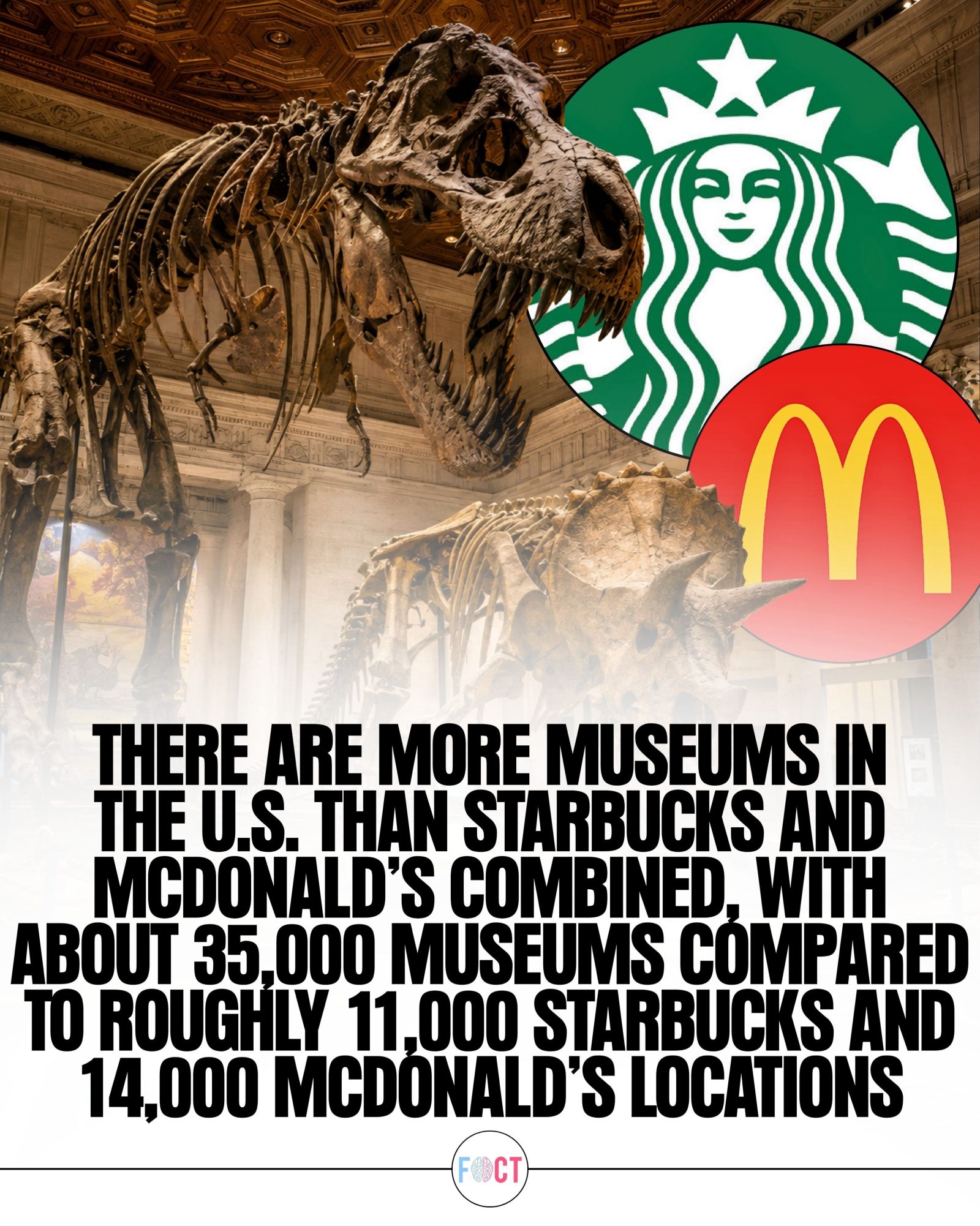 Museums Outnumber US Starbucks and McDonald's locations