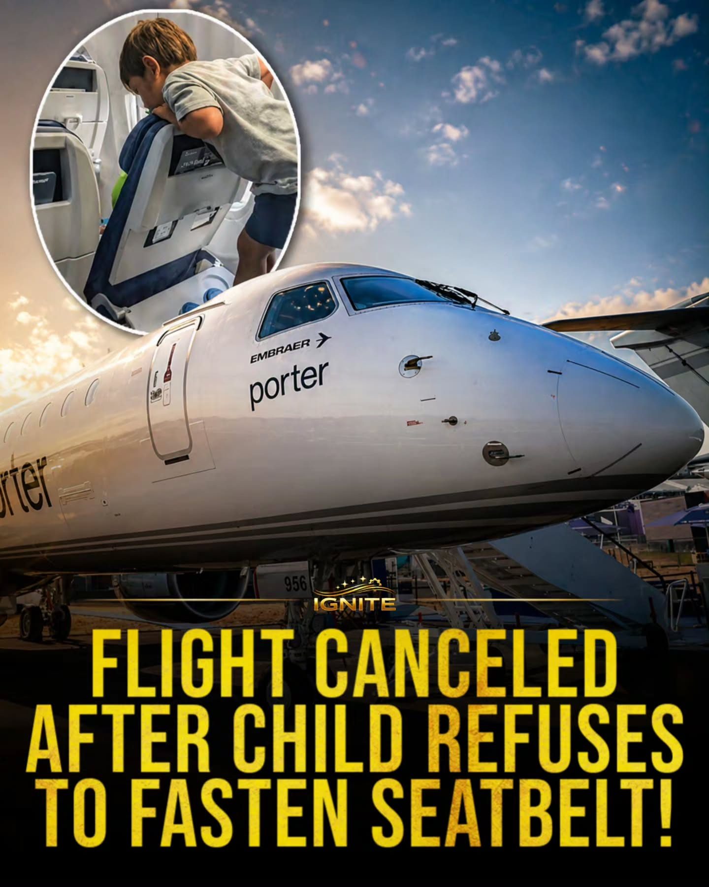 Disrupting Porter Airlines: Flight Cancelled Due to Child's Seatbelt Refusal