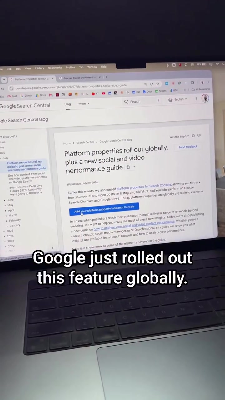 Google Search Console Social Media Integration