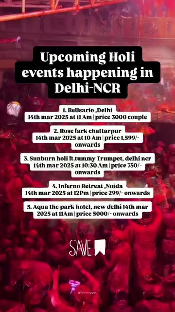 Top Holi Events in Delhi-NCR for 14th March 2025