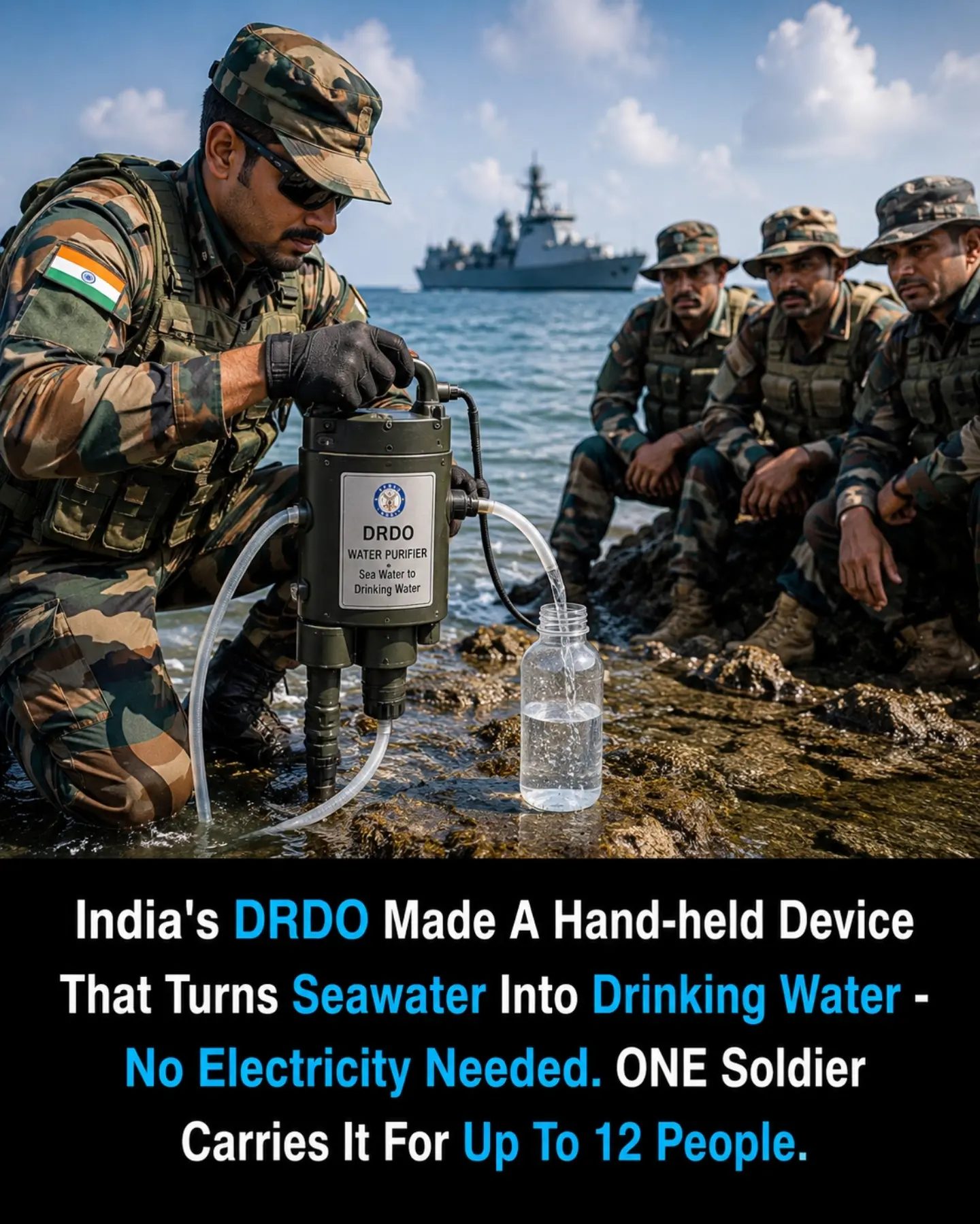 DRDO's Handheld Water Purifier: Turning Seawater into Drinking Water