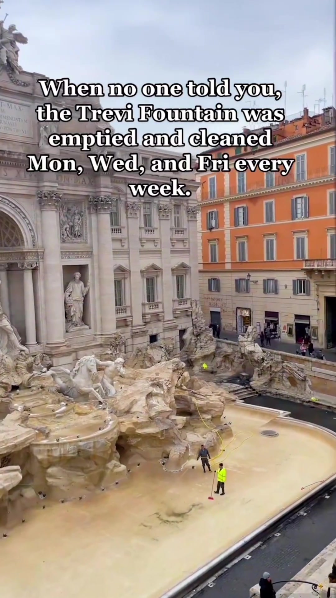 Trevi Fountain Cleaning Schedule and Process
