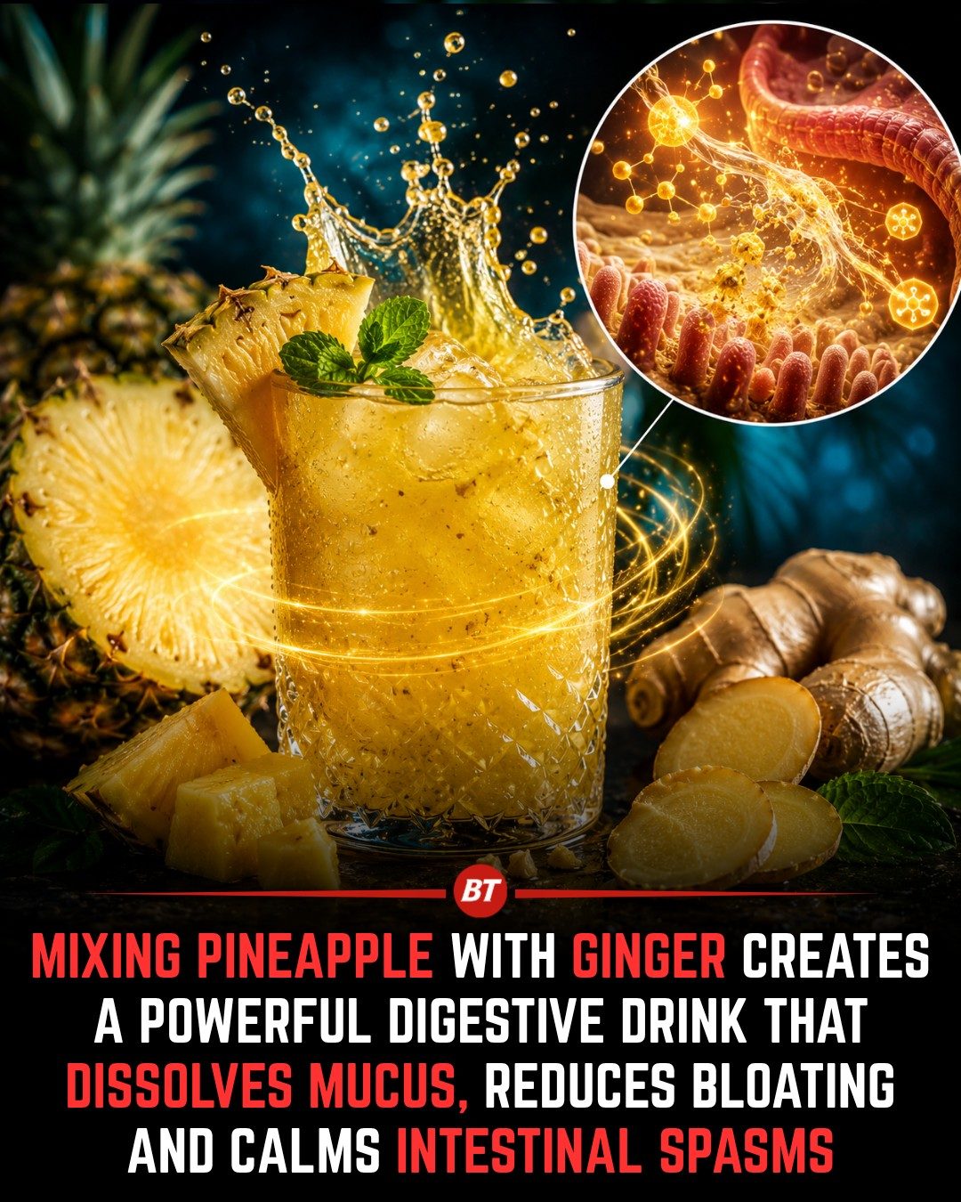 Pineapple and Ginger Digestive Drink Benefits