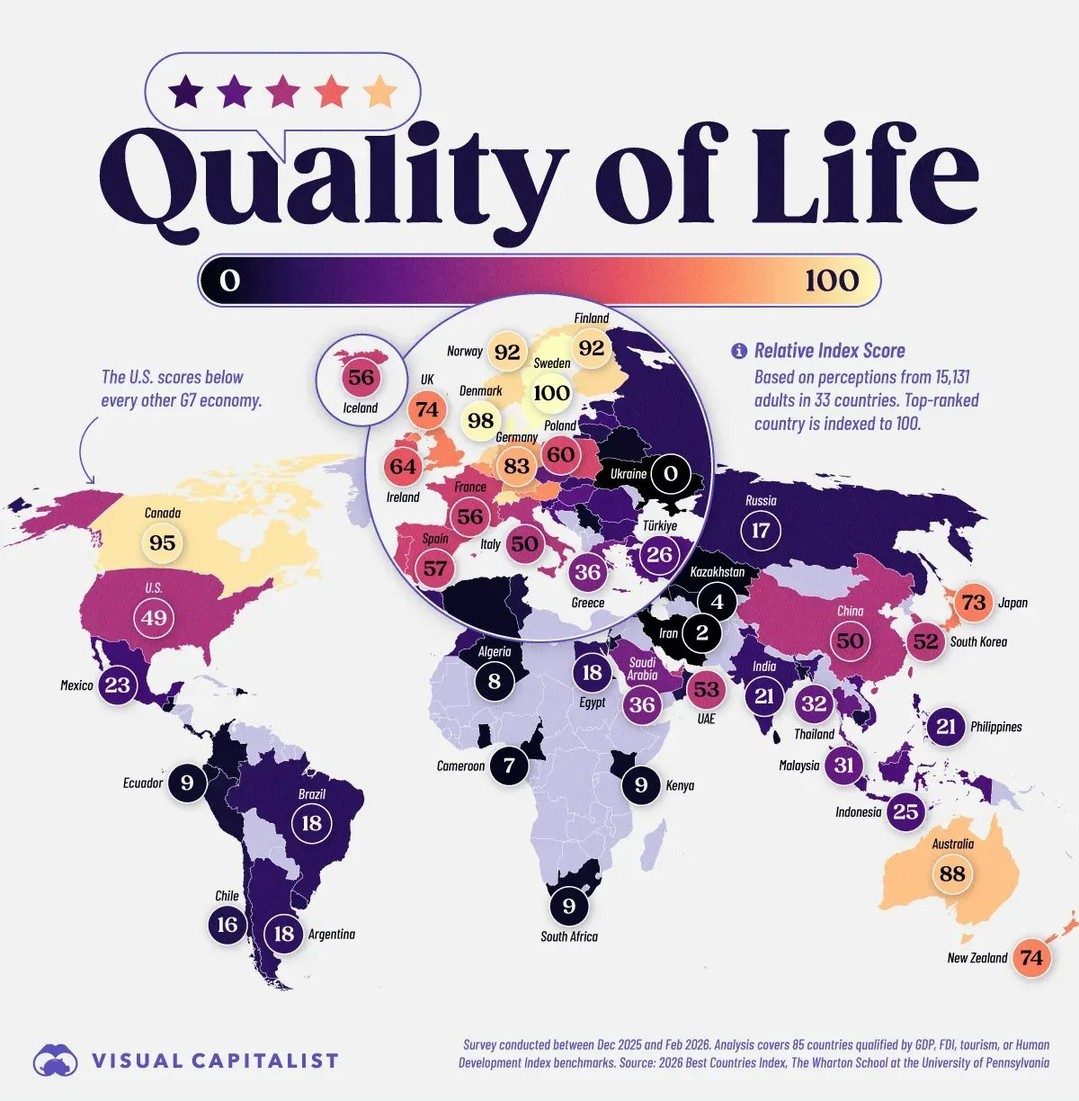 Top Countries for Quality of Life in 2026 Revealed