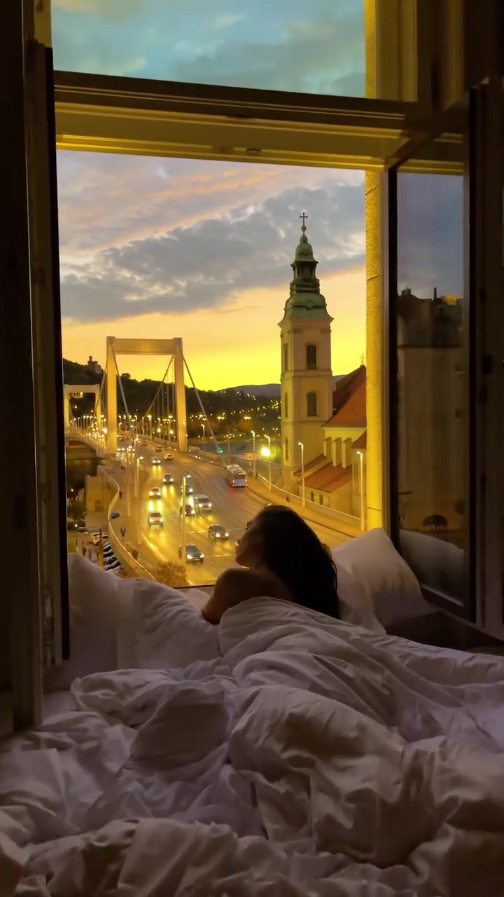 Cityscape View from Bed: Morning or Evening