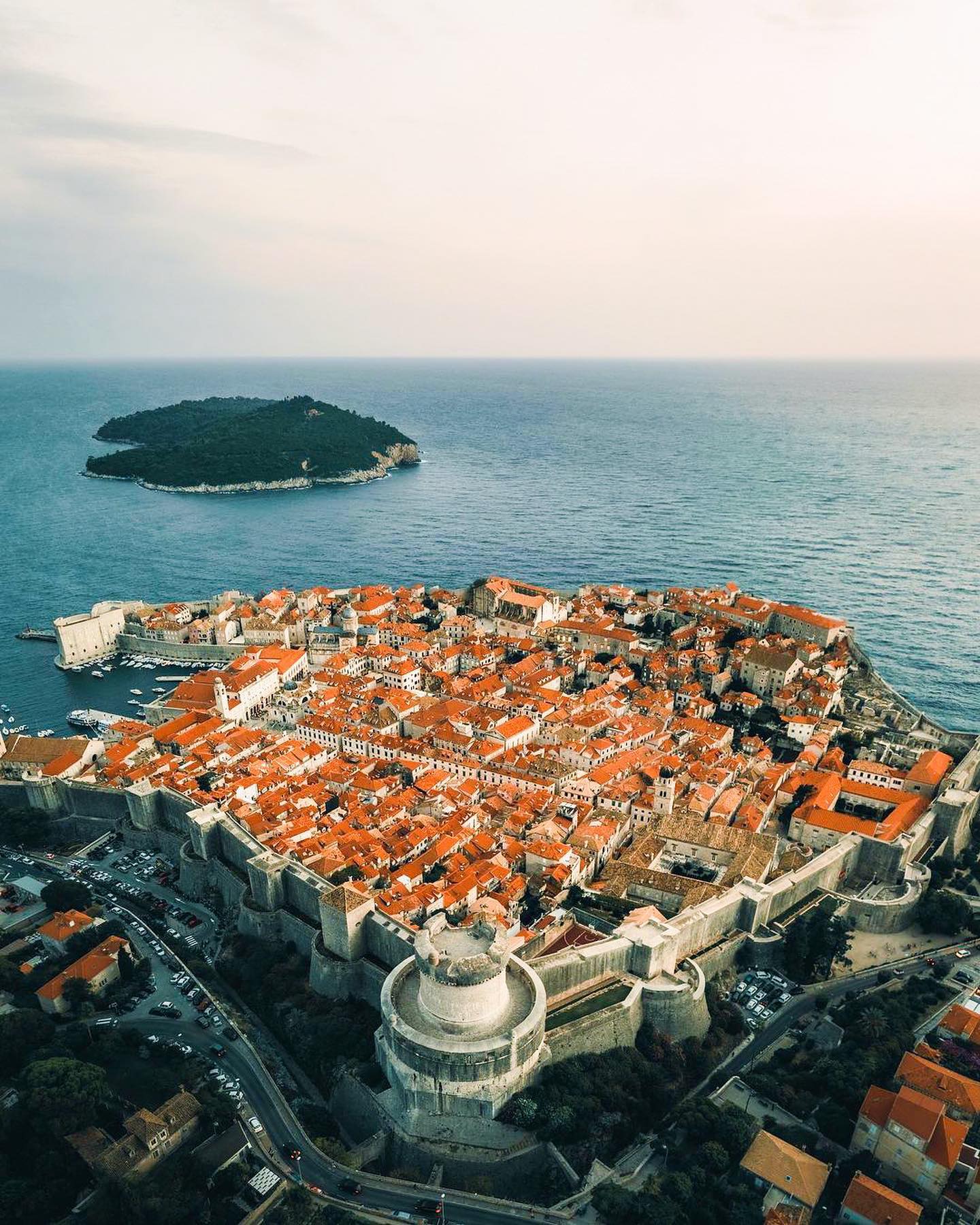 Dubrovnik Aerial Views: City, Harbor, Beach, Town