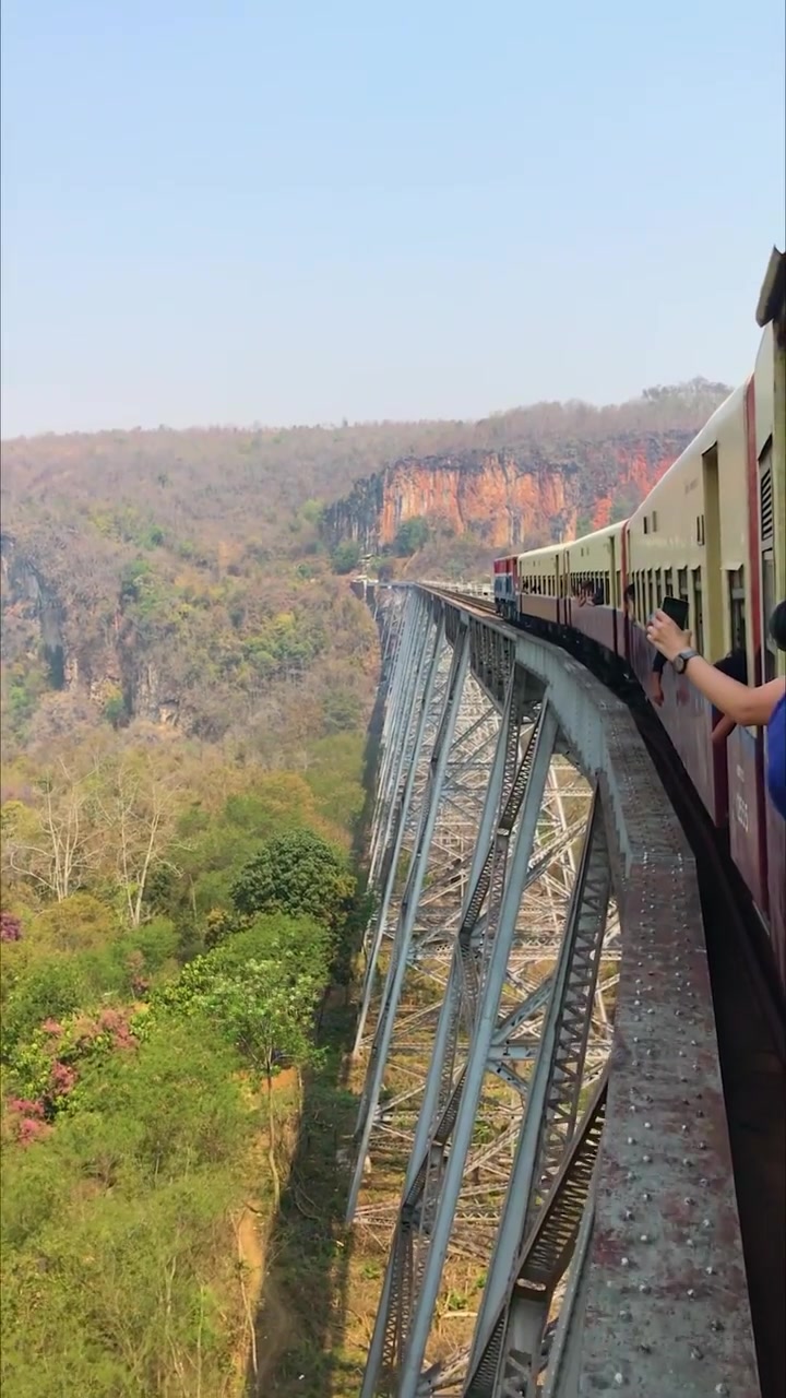 Train Ride Over Deep Gorge and Bridge
