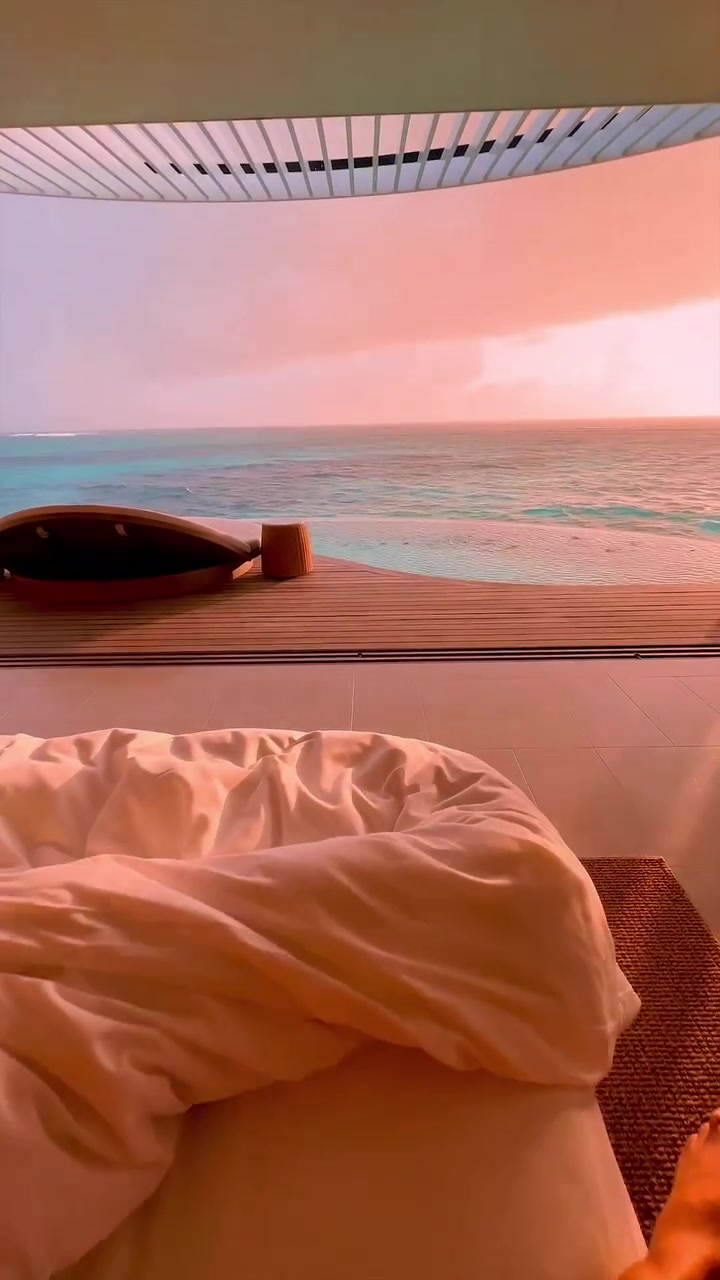 Luxury Poolside Sunset View with Ocean