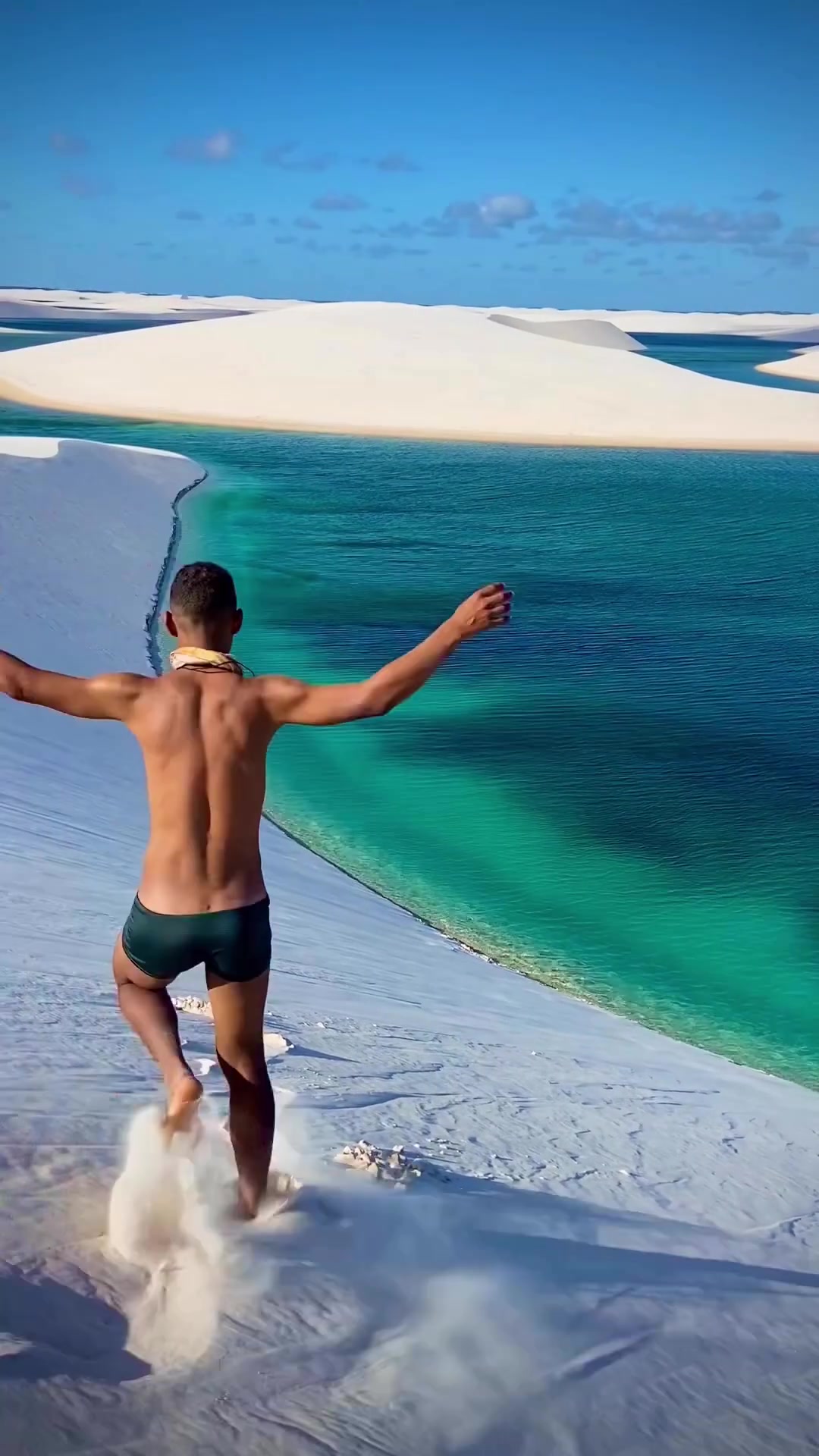 Aerial View of White Sand Beach with Turquoise Water
