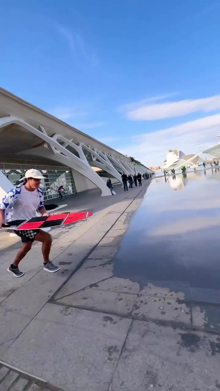 Skateboarding Tricks at Valencia's City of Arts and Sciences