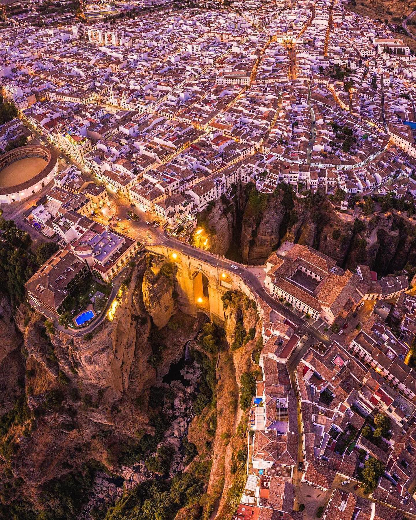 Aerial View of Ronda, Spain's Dramatic Cliffs