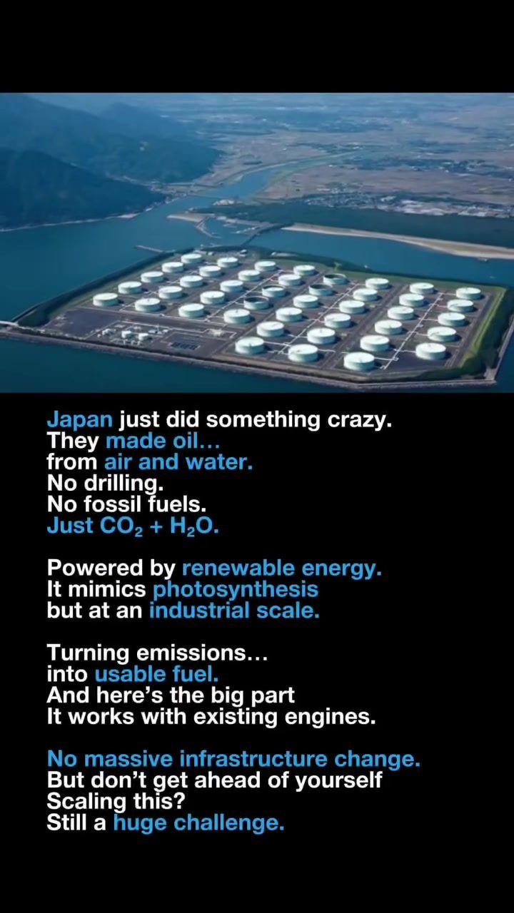 Japan's Green Fuel Breakthrough: Making Oil from Air and Water
