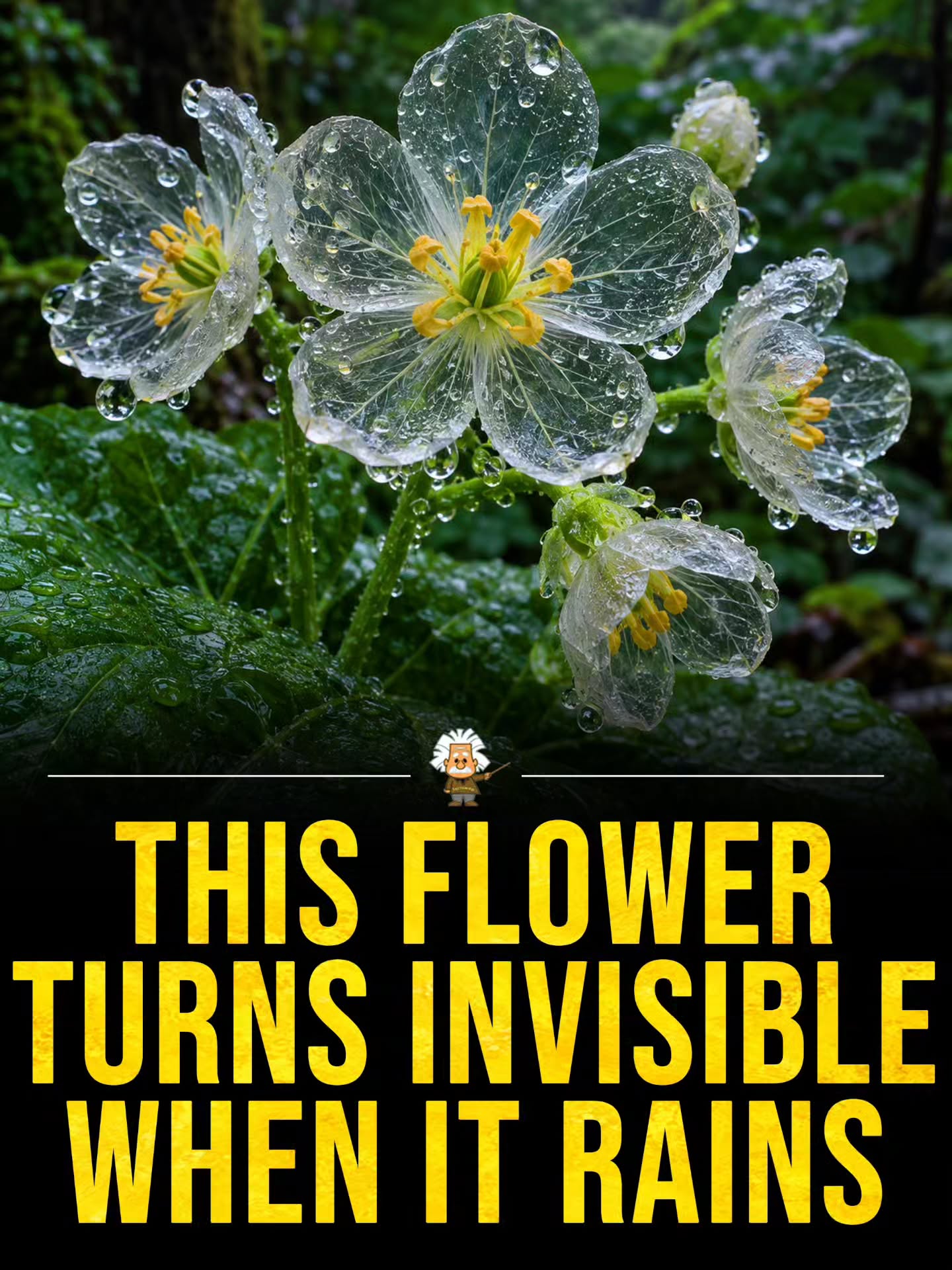 Invisible Flower: Rain Reveals Botanical Skeleton