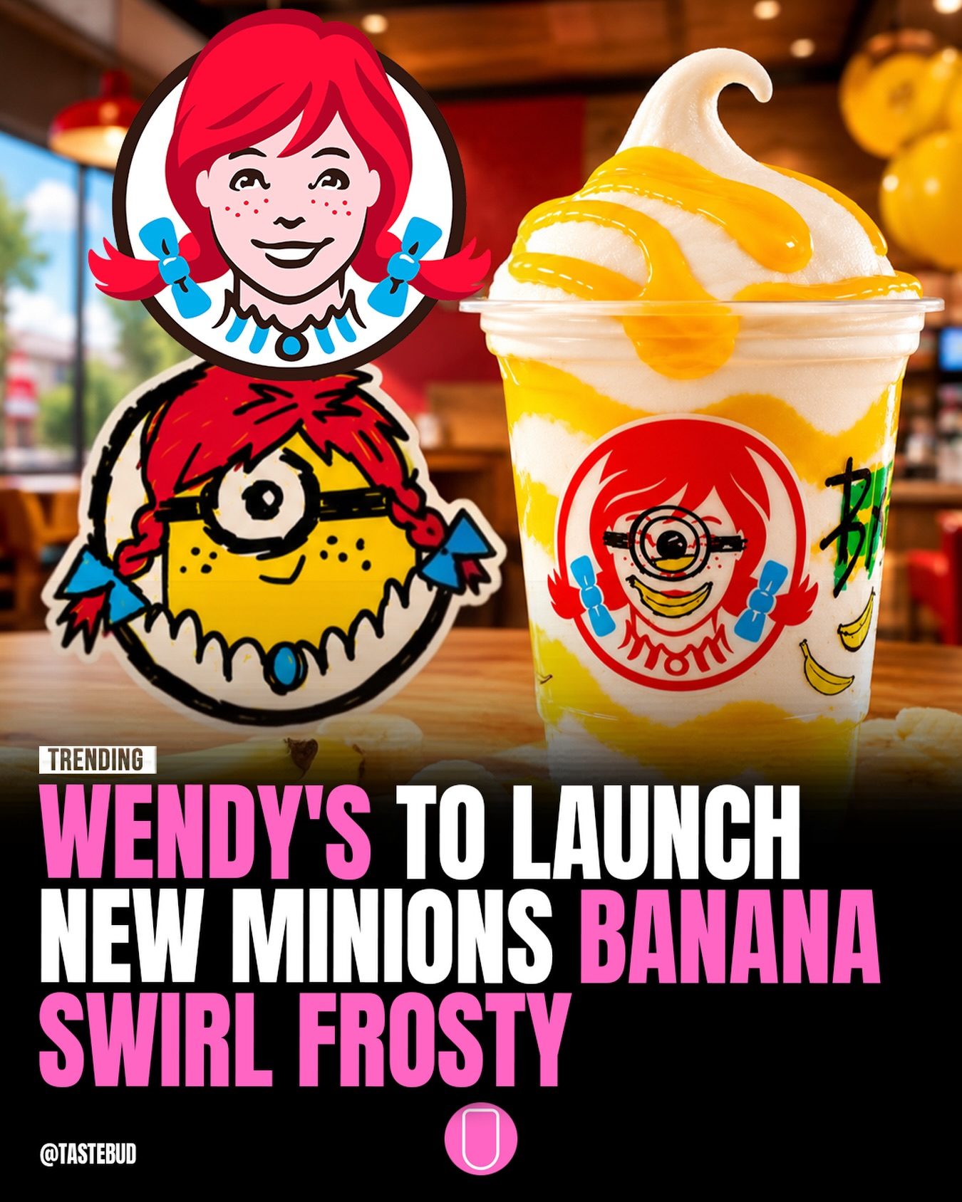 Wendy's Introduces Exciting Minions Banana Swirl Frosty