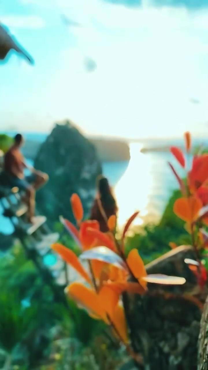 Sunset View Over Ocean: Couple's Romantic Moment