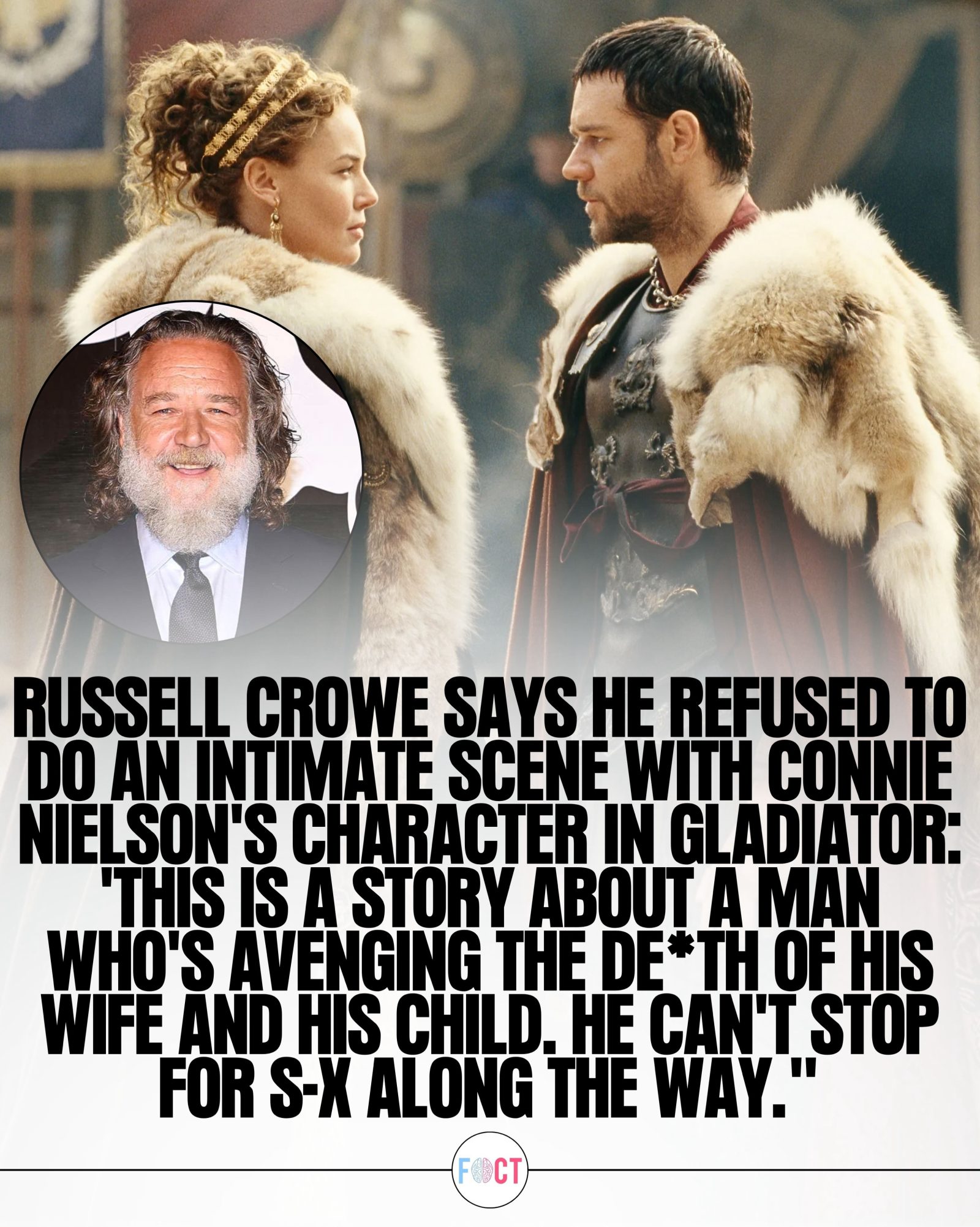 Russell Crowe's Refusal of Intimate Scene in Gladiator