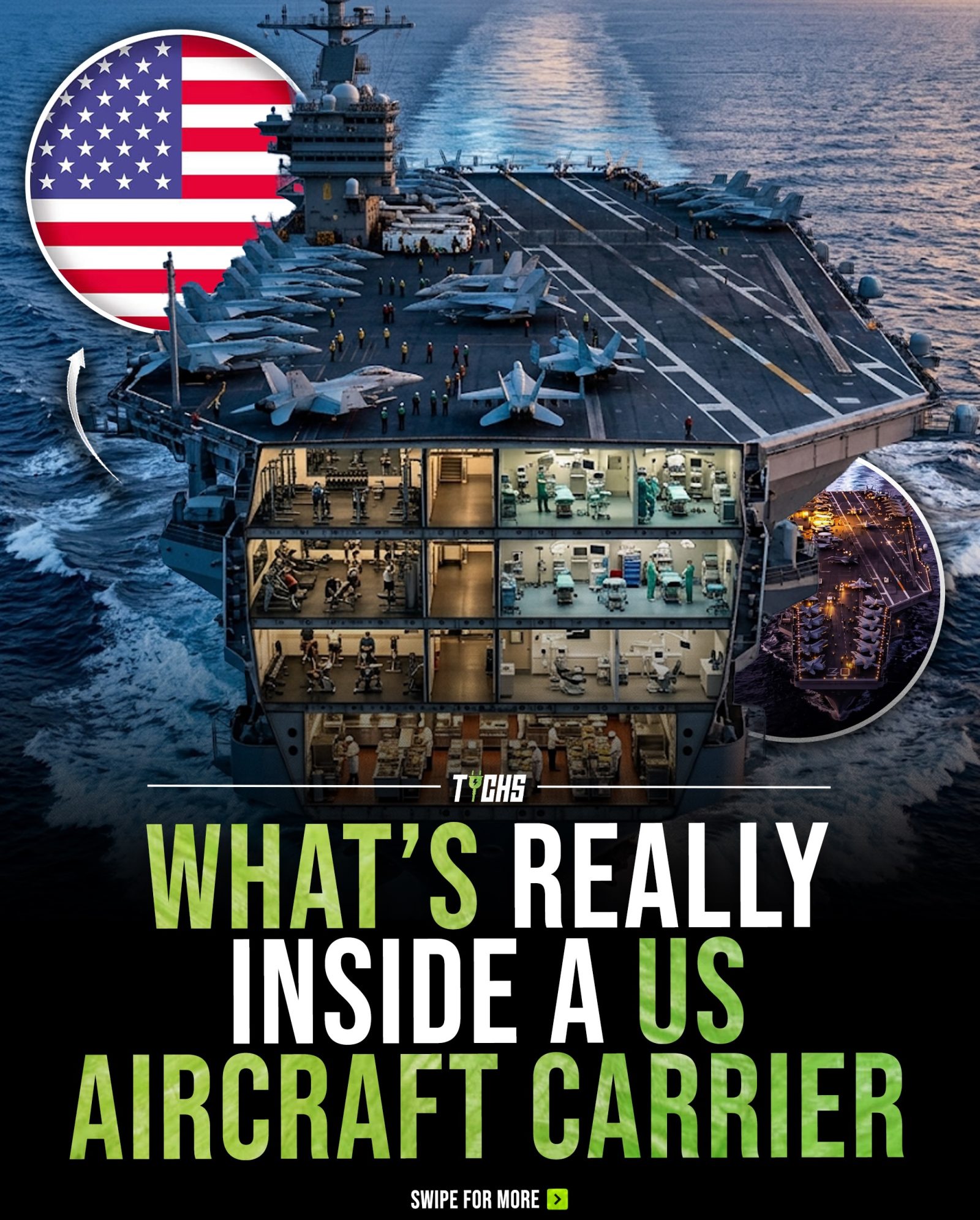 Discover the Surprising Life Inside a US Aircraft Carrier