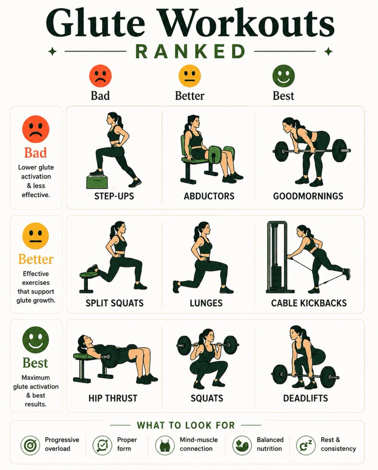 Glute, Abs, & Full-Body Exercises Ranked for Success