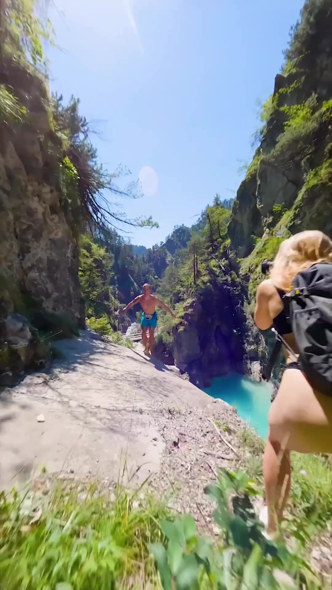 Cliff Jumping Adventure: Hiking and Jumping into Turquoise River